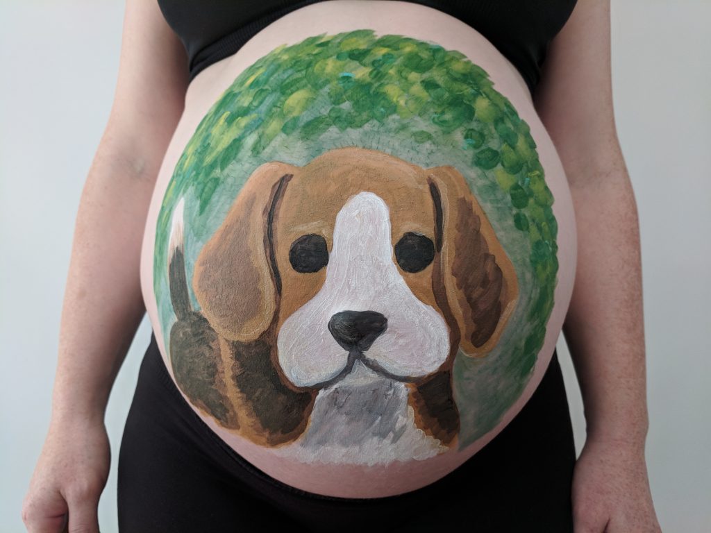 Babybelly with Beagle